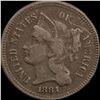 Image 1 : 1881 Nickel Three-Cent Piece LIGHTLY CIRCULATED