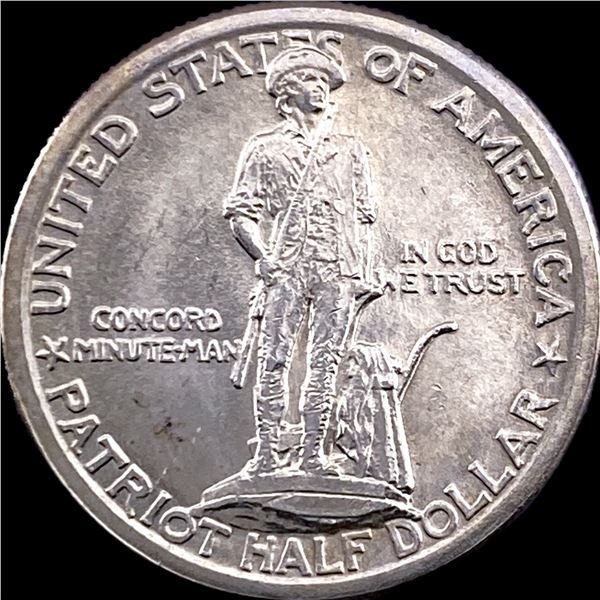 1925 Silver Lexington-Concord Half Dollar CHOICE BU