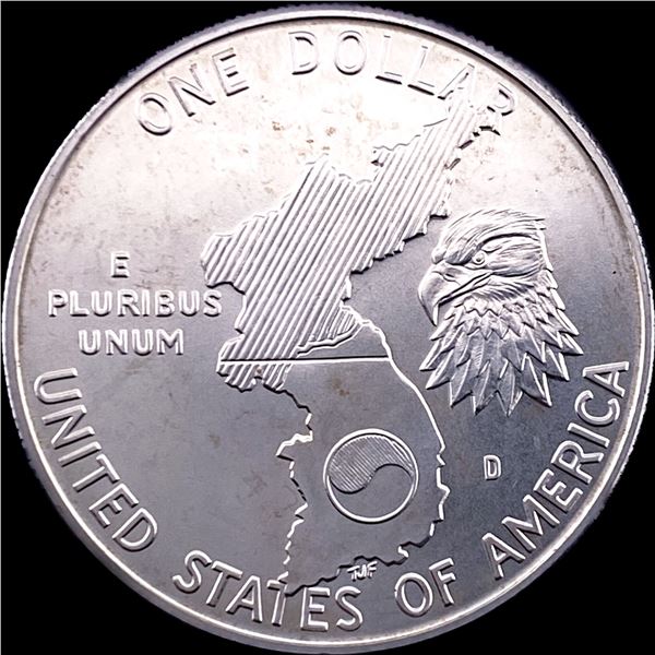 1991-D Silver Dollar Korea Commemorative SUPERB GEM BU