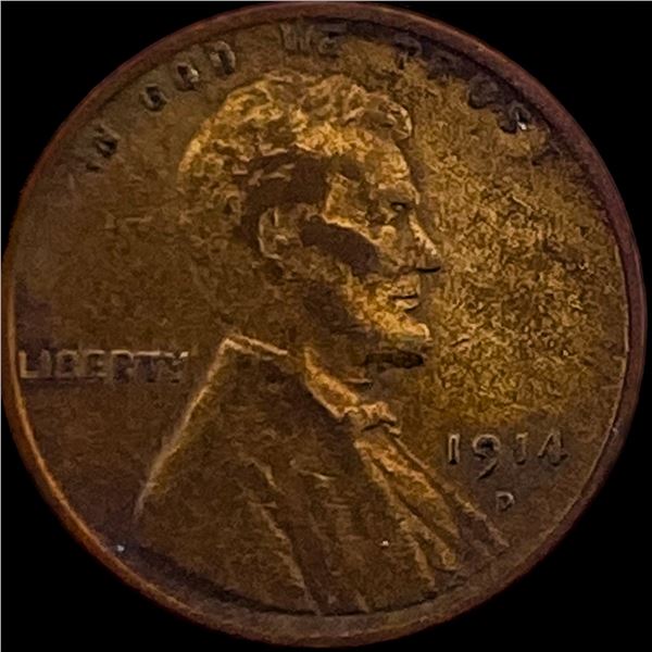 1914-D Lincoln Wheat Cent NEARLY UNCIRCULATED