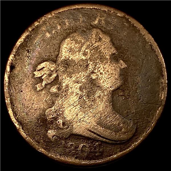 1804 Copper Half Cent Draped Bust NICELY CIRCULATED