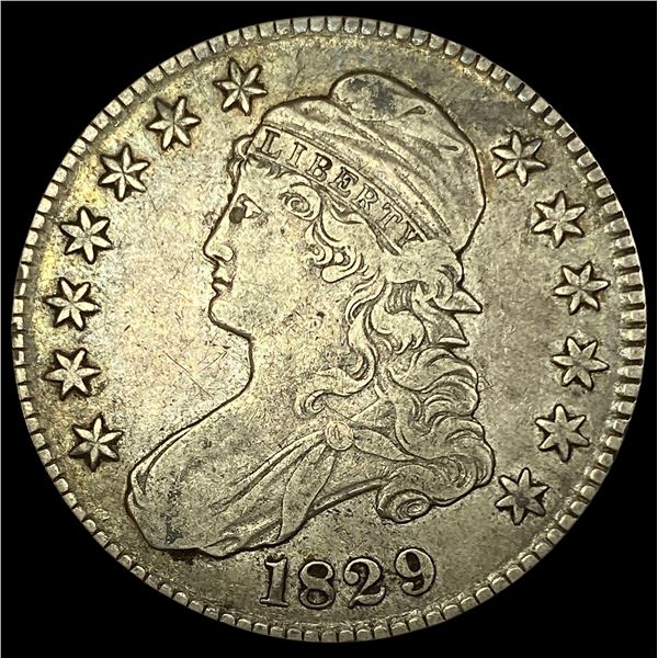 1829 Capped Bust Half Dollar NEARLY UNCIRCULATED