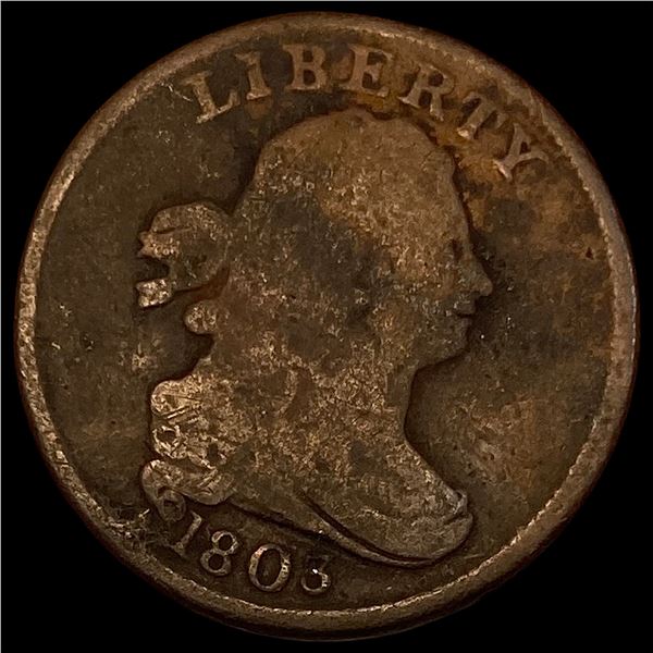 1803 Draped Bust Half Cent NICELY CIRCULATED