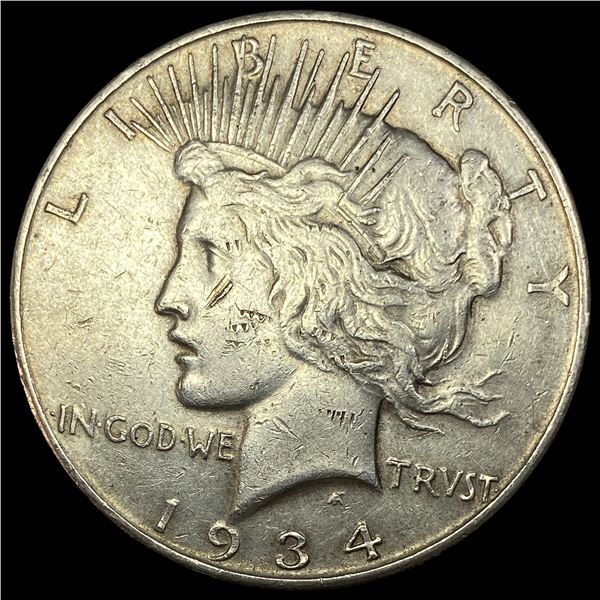 1934-D Silver Peace Dollar NEARLY UNCIRCULATED