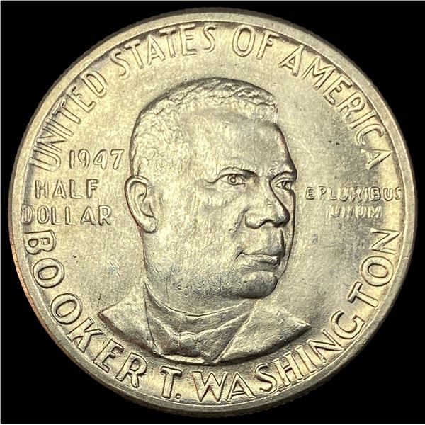 1947-D Silver Half Dollar Booker T. Washington CHOICE BU