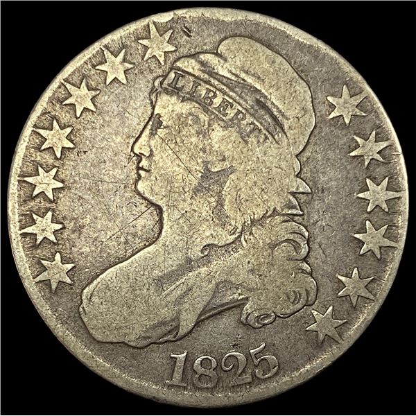1825 Capped Bust Half Dollar NICELY CIRCULATED