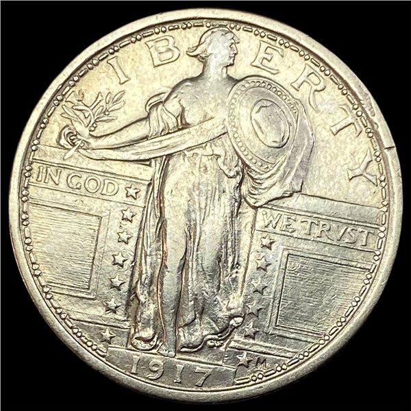 1917 Type 1 Standing Liberty Quarter NEARLY UNCIRCULATED