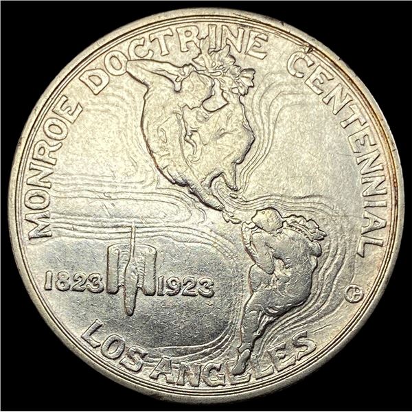 1923-S Silver Monroe Doctrine Centennial Half Dollar CLOSELY UNCIRCULATED