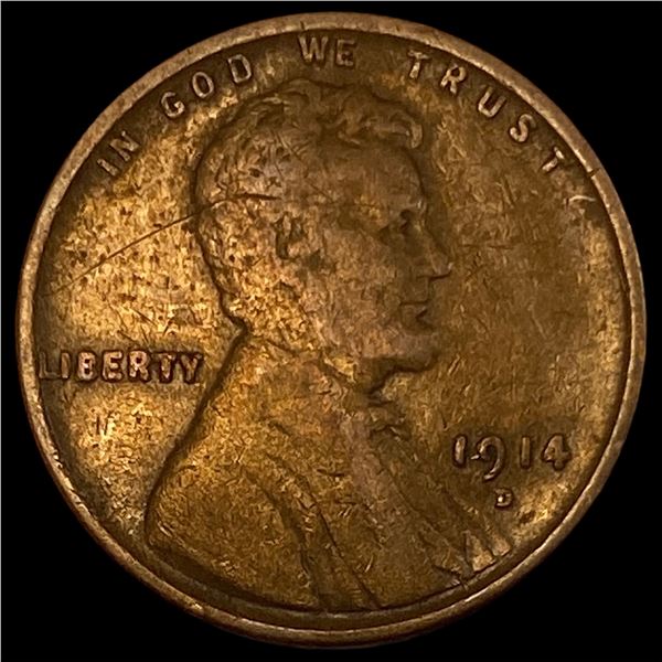 1914-D Lincoln Wheat Cent LIGHTLY CIRCULATED