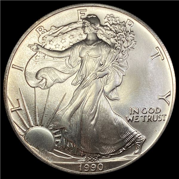 1990 1 oz Silver American Eagle $1 SUPERB GEM BU