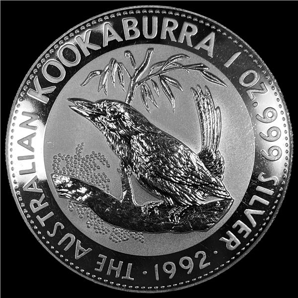 1992 Silver 1 oz Australian Kookaburra $1 CHOICE PROOF