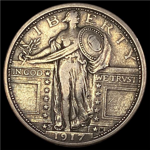 1917-S Silver Standing Liberty Quarter NEARLY UNCIRCULATED