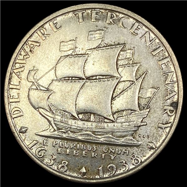 1936 Silver Delaware Tercentenary Half Dollar UNCIRCULATED