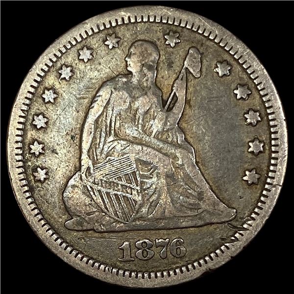1876-CC Silver Quarter Dollar LIGHTLY CIRCULATED
