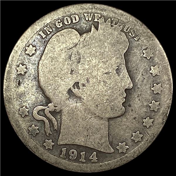 1914 Barber Silver Quarter NICELY CIRCULATED