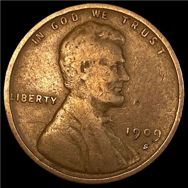 1909-S Lincoln Wheat Cent NICELY CIRCULATED