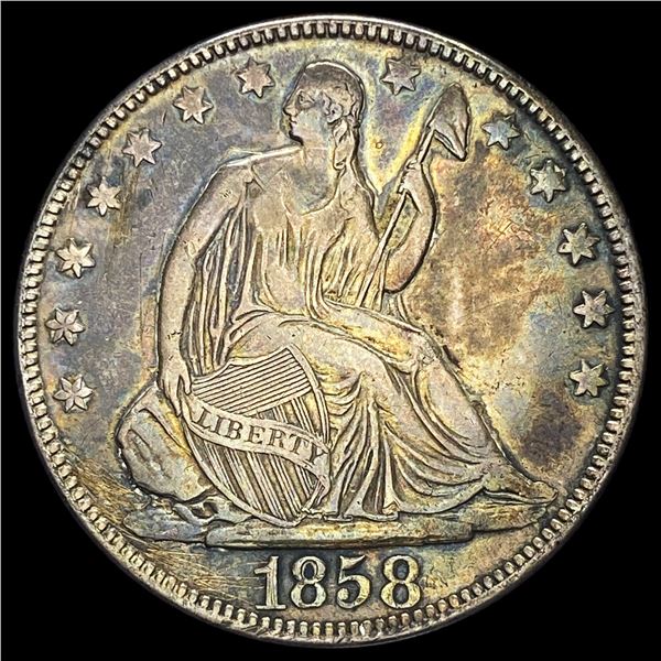 1858 Seated Liberty Half Dollar HIGH GRADE