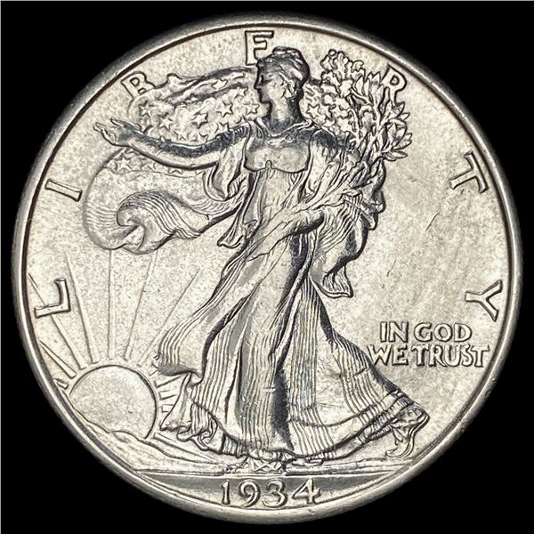 1934-S Silver Half Dollar Walking Liberty CLOSELY UNCIRCULATED