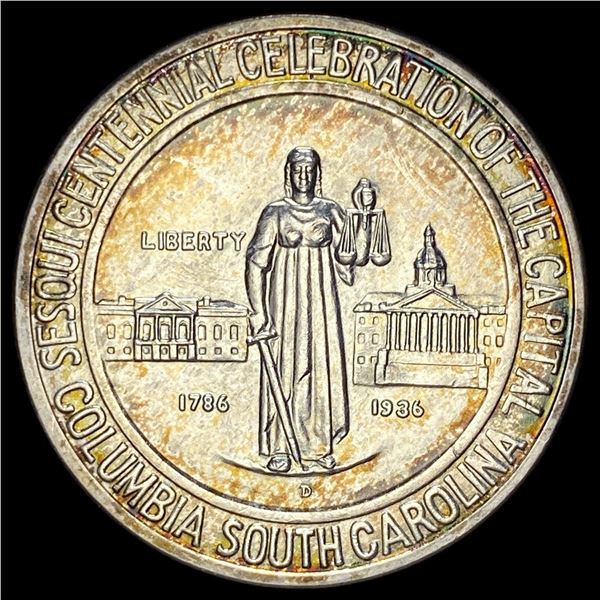 1936-D Silver Columbia Sesquicentennial Half Dollar UNCIRCULATED
