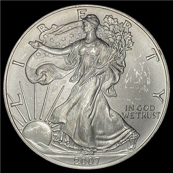 2007-W Silver American Eagle $1 SUPERB GEM BU