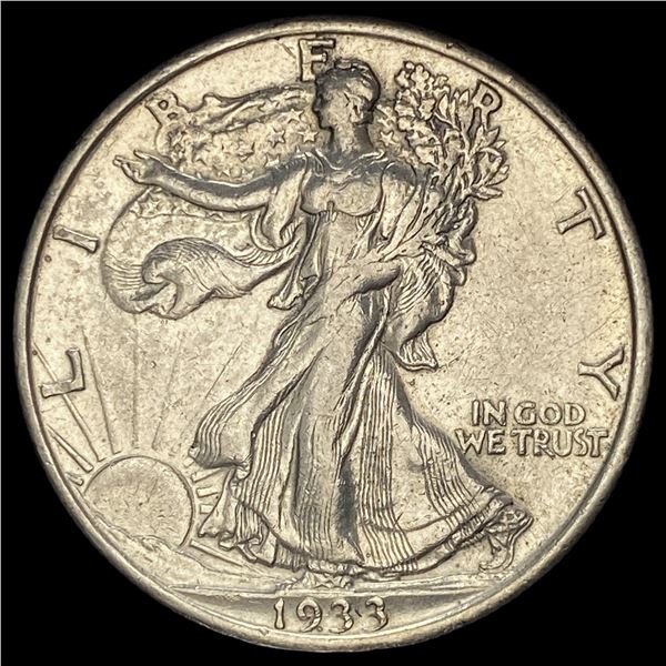 1933-S Silver Walking Liberty Half Dollar NEARLY UNCIRCULATED