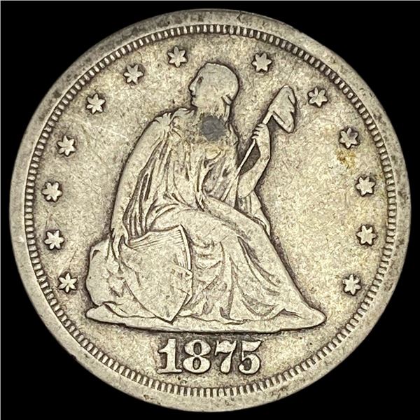1875-S Silver Twenty Cents LIGHTLY CIRCULATED