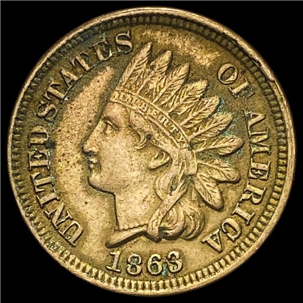 1863 Indian Head Cent NEARLY UNCIRCULATED