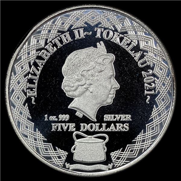 2021 Tokelau 1 oz Silver Five Dollars Sagittarius GEM PROOF