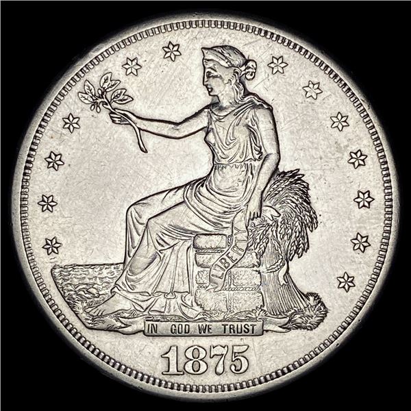 1875-S Silver Trade Dollar CLOSELY UNCIRCULATED