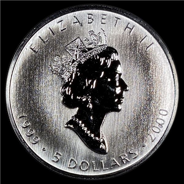 1999 Silver 1 oz Canadian Maple Leaf $5 SUPERB GEM BU
