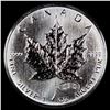 Image 2 : 1999 Silver 1 oz Canadian Maple Leaf $5 SUPERB GEM BU