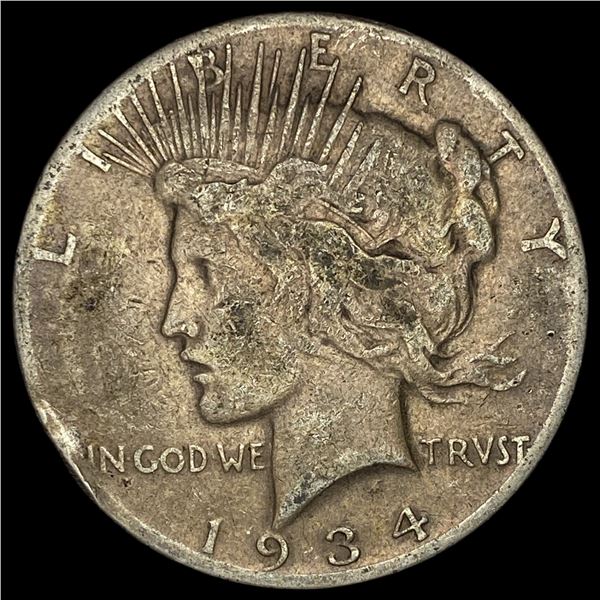 1934-S Silver Peace Dollar NICELY CIRCULATED
