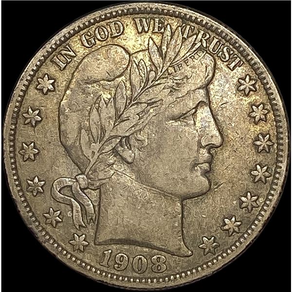 1908-O Silver Barber Half Dollar LIGHTLY CIRCULATED