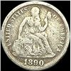 Image 1 : 1890 Silver Seated Liberty Dime NICELY CIRCULATED