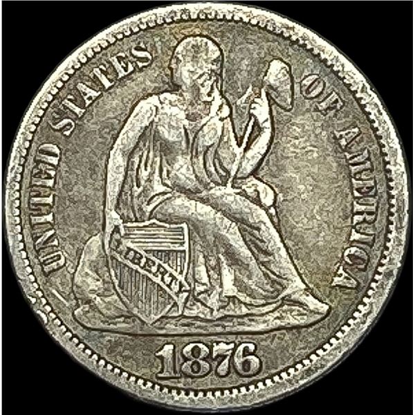 1876 Seated Liberty Dime LIGHTLY CIRCULATED