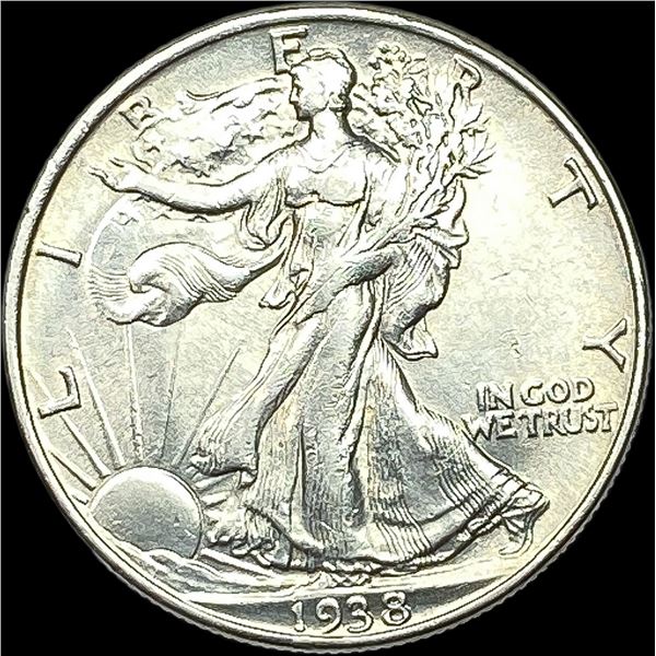 This is a 1938 Walking Liberty Half Dollar. CHOICE AU
