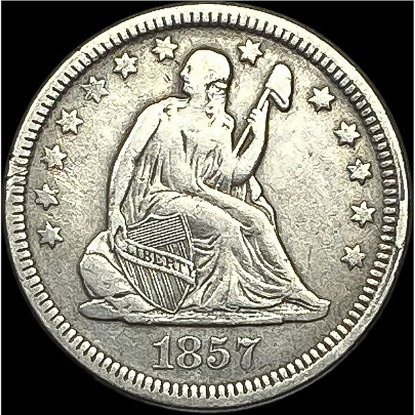 1857 Seated Liberty Quarter LIGHTLY CIRCULATED