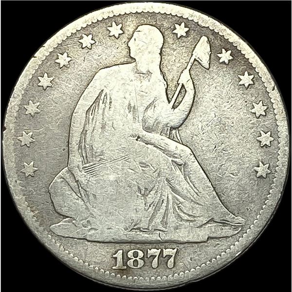 1877 Seated Liberty Half Dollar NICELY CIRCULATED