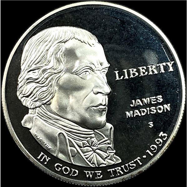 1993-S Silver Dollar James Madison Proof CHOICE PROOF