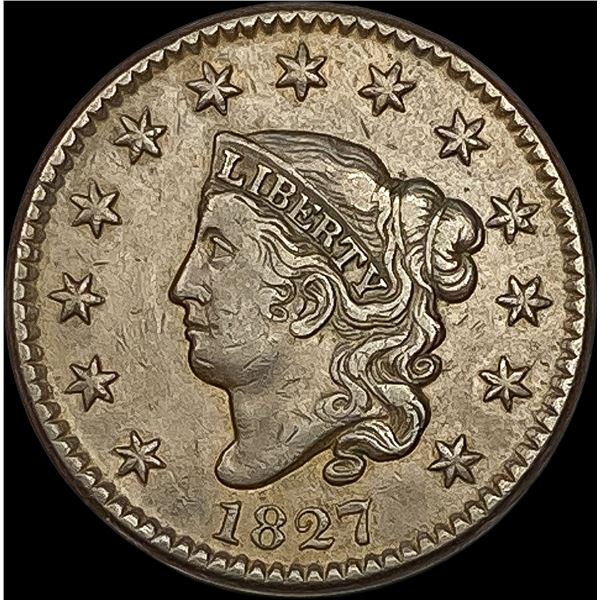 1827 Coronet Head Large Cent NEARLY UNCIRCULATED