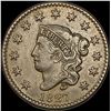 Image 1 : 1827 Coronet Head Large Cent NEARLY UNCIRCULATED