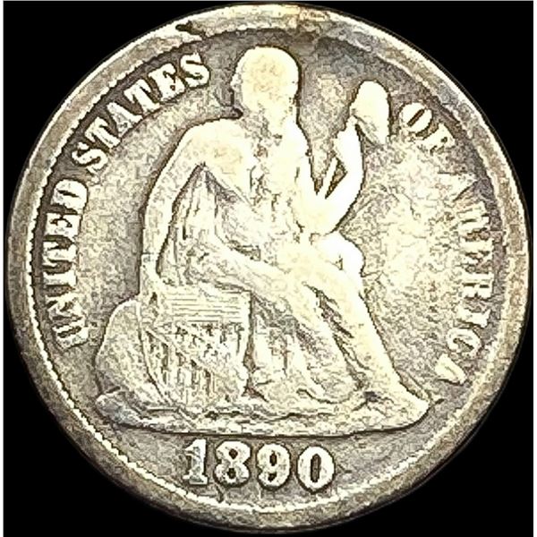 1890 Seated Liberty Dime NICELY CIRCULATED
