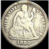 Image 1 : 1890 Seated Liberty Dime NICELY CIRCULATED