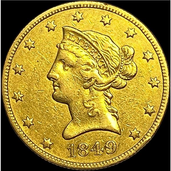 1849 Gold $10 Liberty Head Eagle NEARLY UNCIRCULATED