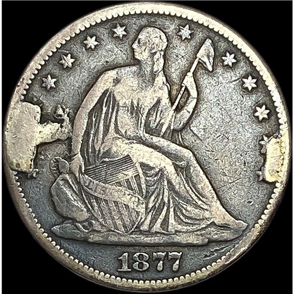 1877-S Silver Half Dollar (Seated Liberty) LIGHTLY CIRCULATED