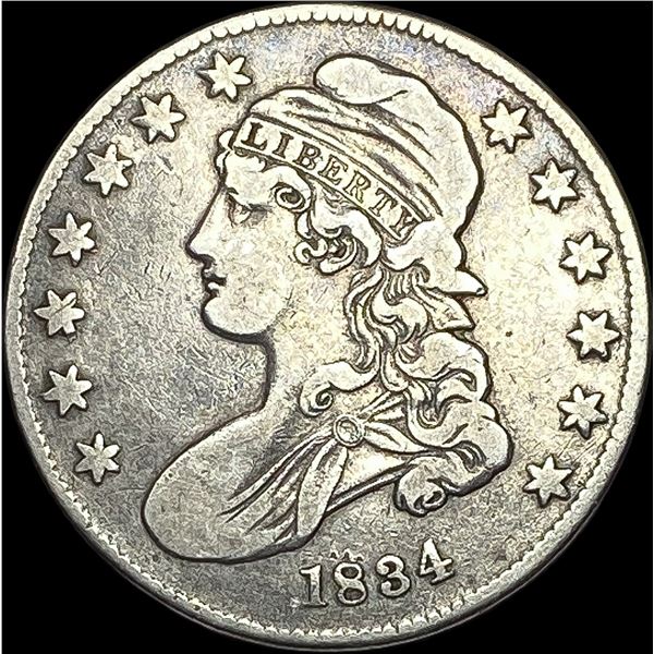 1834 Silver Capped Bust Half Dollar LIGHTLY CIRCULATED