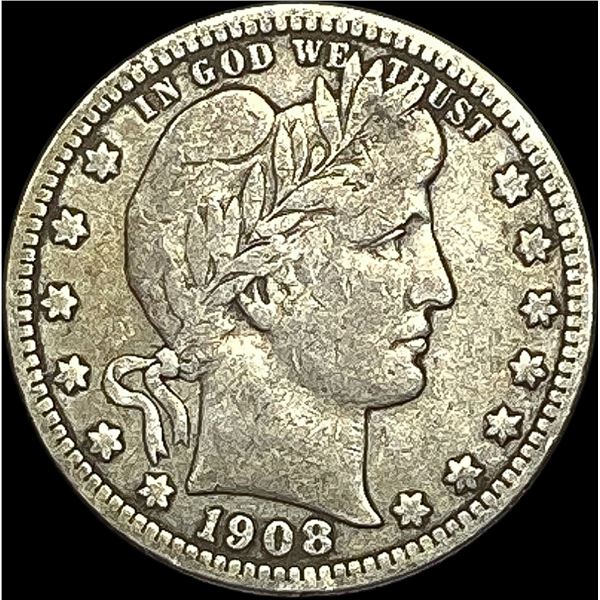 1908-D Silver Barber Quarter LIGHTLY CIRCULATED