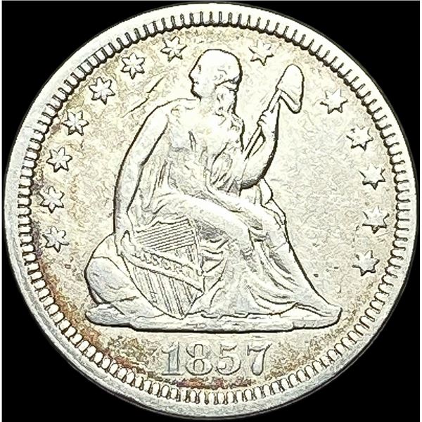 1857 Seated Liberty Quarter LIGHTLY CIRCULATED