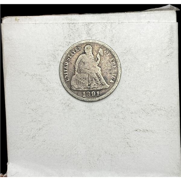 1891-O Silver Seated Liberty Dime NICELY CIRCULATED