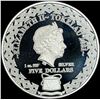 Image 1 : 2021 Tokelau 1 oz Silver Five Dollars Scorpio CHOICE PROOF